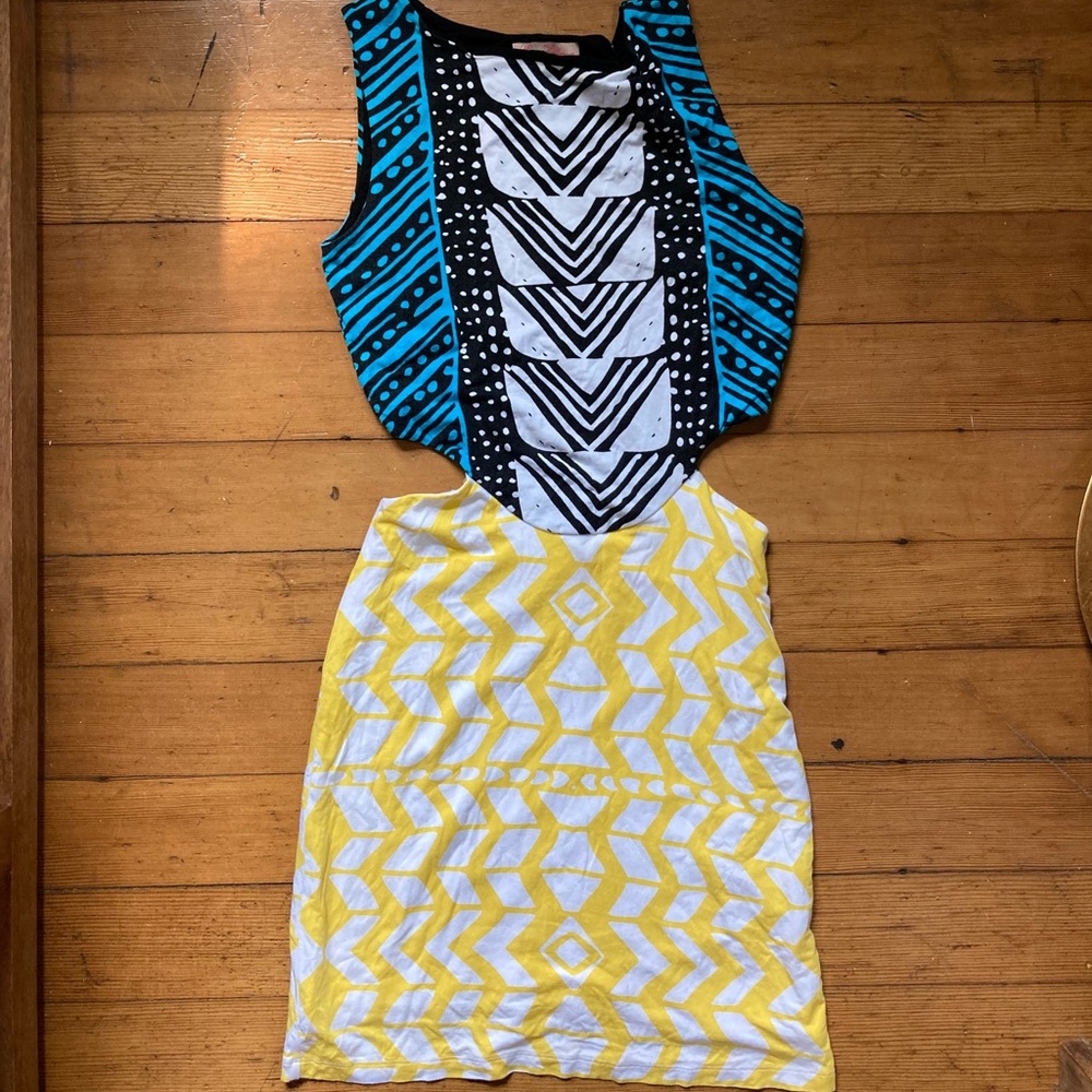 Mara Hoffman printed cut out dress